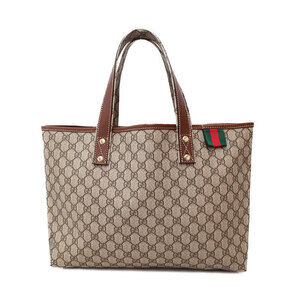 Gucci handbag beige brown GG canvas tote bag